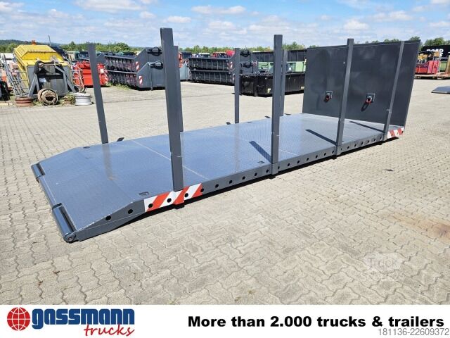 Abrollcontainer  Abrollplattform 6.000mm, mit abnehmbaren Rungen