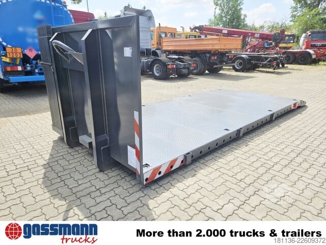 Abrollcontainer  Abrollplattform 6.000mm, mit abnehmbaren Rungen