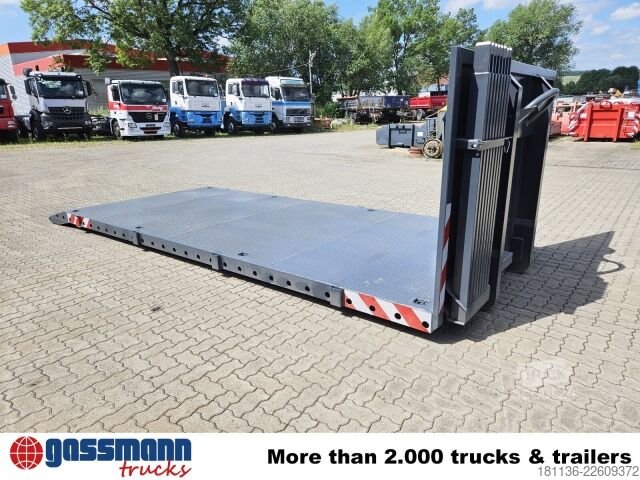 Abrollcontainer  Abrollplattform 6.000mm, mit abnehmbaren Rungen