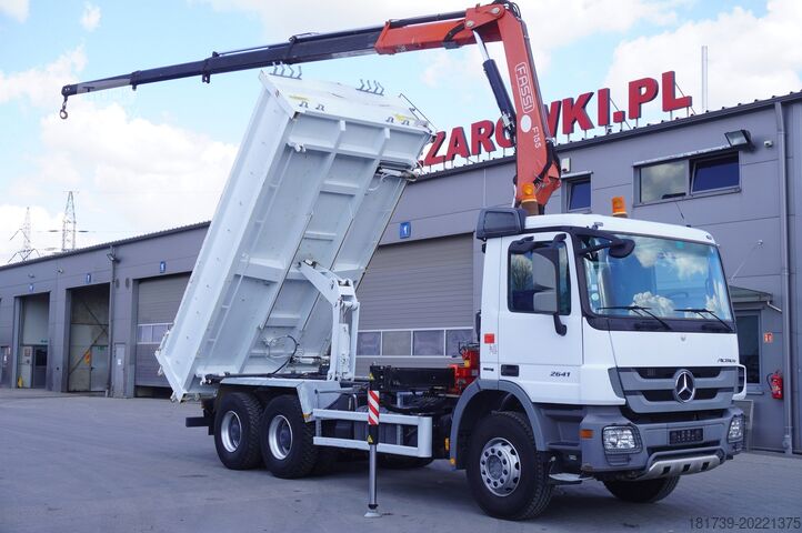 Basculantă cu macara Mercedes-Benz Actros 2641 6×4 E5 / Crane / Dumper