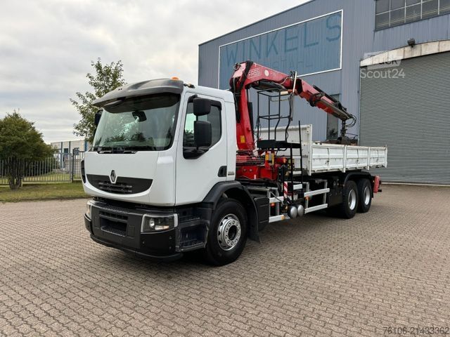 Lastbilsmonterad kran RENAULT Premium Lander 310.26 6x4 Kipper /Kran