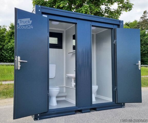 Pojemniki sanitarne Elipo® WC Sanitärcontainer Doppelkabine Toilette Frau / Frau Voll Ausgestattet