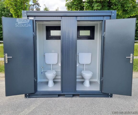 حاويات صحية Elipo® WC Sanitärcontainer Doppelkabine Toilette Frau / Frau Voll Ausgestattet