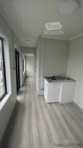 Wohncontainer mit 2 Räumen Bad und Küche  Wohncontainer mit Küche und Bad