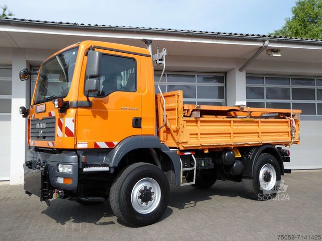 Savivartis 3 pusių MAN TGM 13.240 - 4x4 - 134 TKm - Zapfwelle
