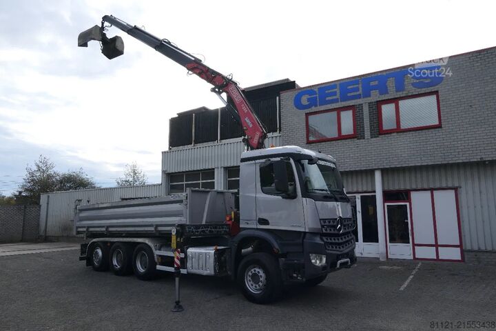 3-zijdige kipper Mercedes-Benz Arocs 3643 | 8X4 Tridem | 3 Side Tipper | Fassi...