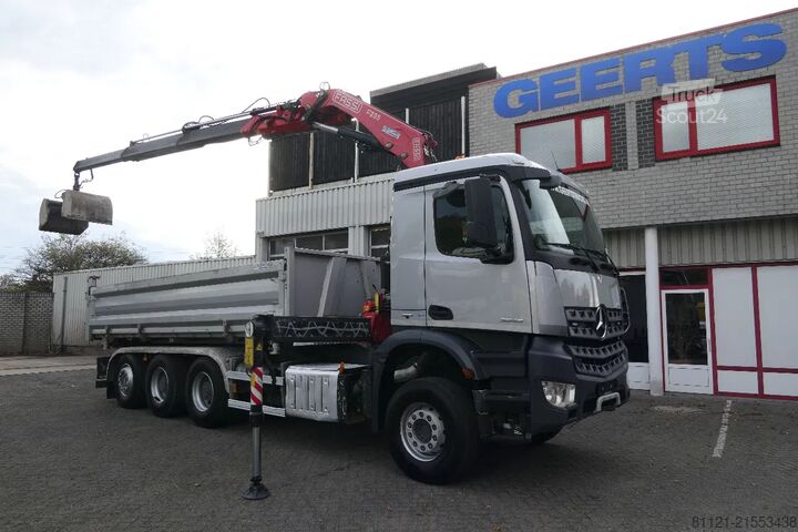 3-zijdige kipper Mercedes-Benz Arocs 3643 | 8X4 Tridem | 3 Side Tipper | Fassi...