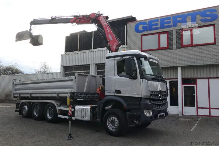 3-zijdige kipper Mercedes-Benz Arocs 3643 | 8X4 Tridem | 3 Side Tipper | Fassi...