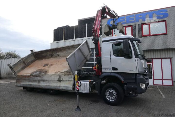 3-zijdige kipper Mercedes-Benz Arocs 3643 | 8X4 Tridem | 3 Side Tipper | Fassi...