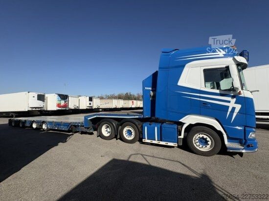 Вантажівка і причіп DAF XG+ 530 FTG 6X2 FULL AIR KOMPLETTZUG , HANGLER TIEFLADER
