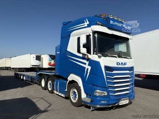 Вантажівка і причіп DAF XG+ 530 FTG 6X2 FULL AIR KOMPLETTZUG , HANGLER TIEFLADER