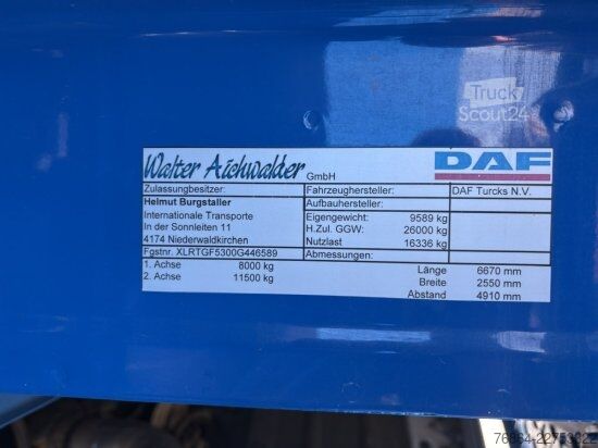 Вантажівка і причіп DAF XG+ 530 FTG 6X2 FULL AIR KOMPLETTZUG , HANGLER TIEFLADER