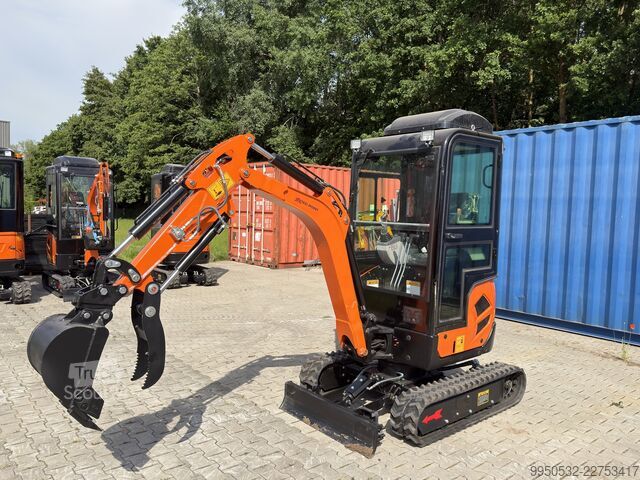 Mini bager z gretjem in klimatsko napravo Tec-Point SE18 Minibagger 1,8 Klasse