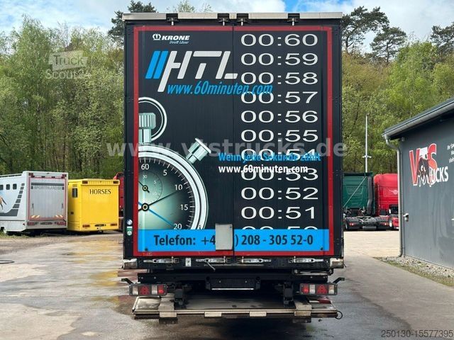 Naczepa otwarta z plandeką KRONE SD Pritsche + Plane, Ladebordwand,Edscha-Verdeck