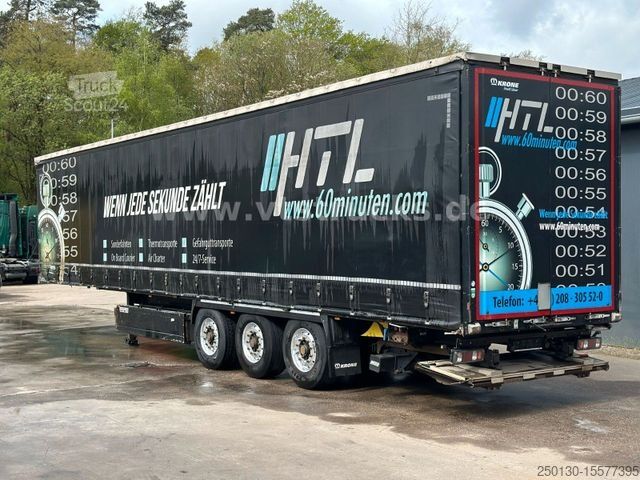 Naczepa otwarta z plandeką KRONE SD Pritsche + Plane, Ladebordwand,Edscha-Verdeck