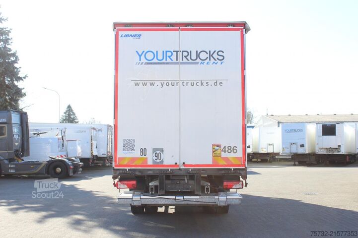 Platformas kravas automašīna ar tentu Scania P280 E6 Schiebeplane  Edscha  LBW 2t.  Navi