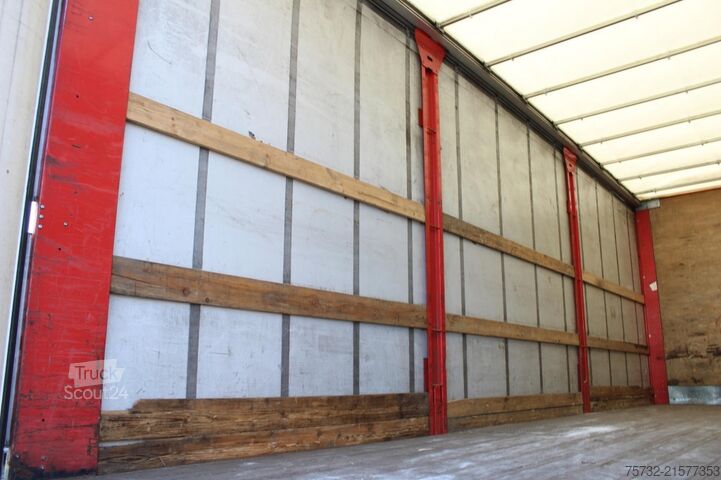 Platformas kravas automašīna ar tentu Scania P280 E6 Schiebeplane  Edscha  LBW 2t.  Navi