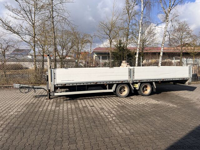 Open trailer Humbaur HBTZ 137224  14,4 t Tandem- Pritschenanhänger- Tieflader
