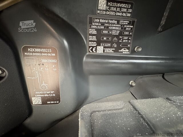 Elektrinis – 4 ratai Linde E40HL-01/600--EK