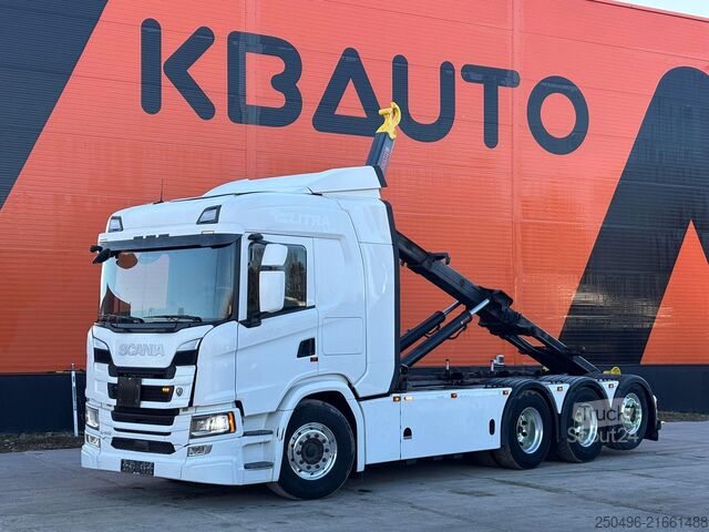 Hakenarmsystem Scania G 410 8x4*4 CNG! / HIAB XR 21 ton / L=5600 mm /...