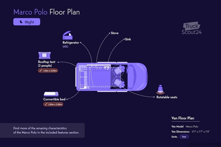 Wohnwagen/Wohnmobil Mercedes Marco Polo 250d | 2022 | EURO6|Automatico|Venditore professionale
