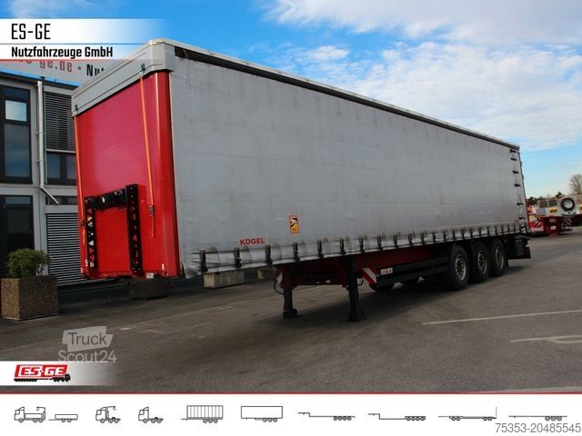 Open oplegger met zeil KÖGEL 3-Achs-Cargo-Coil-Pritschensattelanhänger