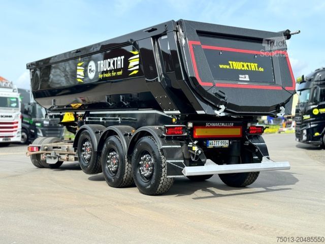 Tipper semitrailer SCHWARZMÜLLER ALU Halfpipe 25 cbm, 5 t. leer, MIETEN?
