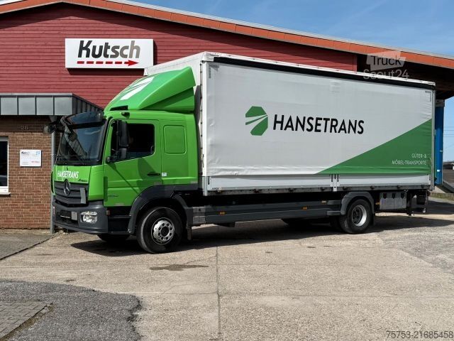 Camion plateau avec bâche MERCEDES-BENZ MB 1624L Atego Tautliner/Lbw, 1 Liege