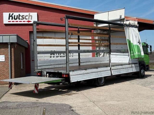 Camion plateau avec bâche MERCEDES-BENZ MB 1624L Atego Tautliner/Lbw, 1 Liege