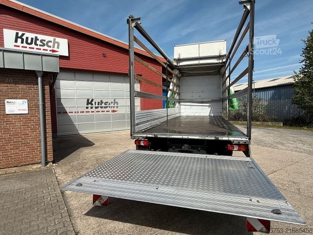 Camion plateau avec bâche MERCEDES-BENZ MB 1624L Atego Tautliner/Lbw, 1 Liege