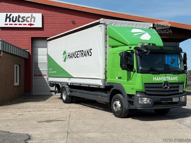 Camion plateau avec bâche MERCEDES-BENZ MB 1624L Atego Tautliner/Lbw, 1 Liege