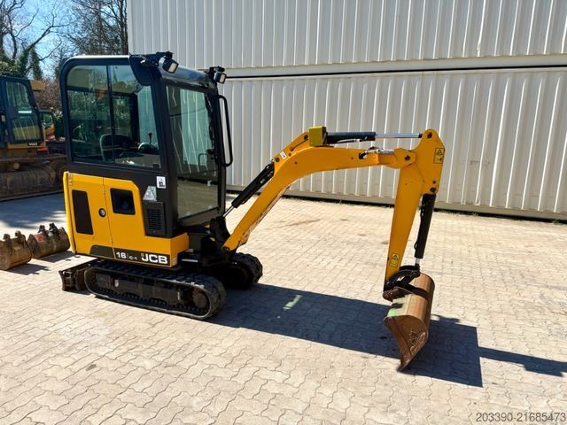 Mini-pelle JCB 16C-1 / 2021 BJ / 518 H/ 3 x Löffel
