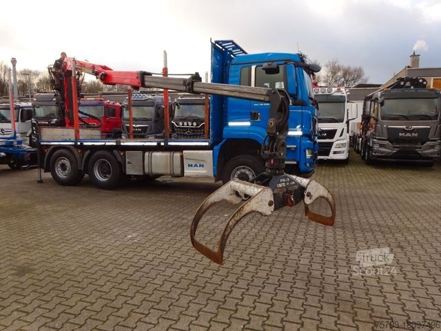 Houttransportwagen MAN 28.500 TGS  Allrad. mit EPSILON-Kran