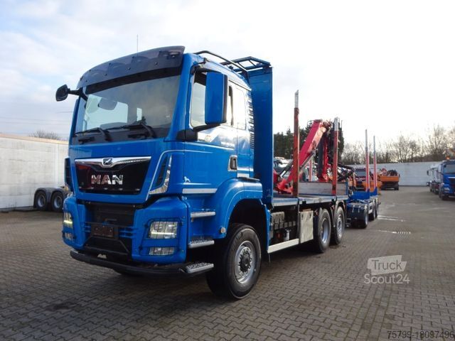 Houttransportwagen MAN 28.500 TGS  Allrad. mit EPSILON-Kran