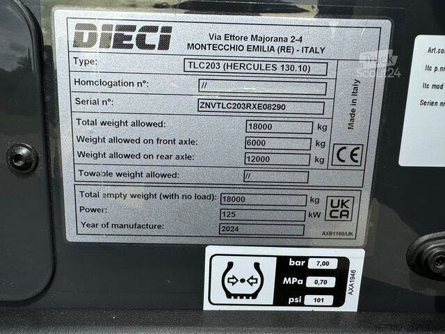 Teleskoplastare Dieci HERCULES 130.10 Turbo Powershift - CE