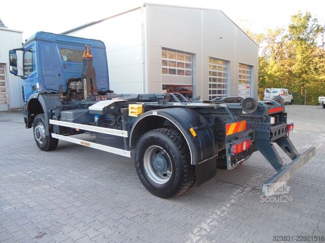 Ruloninė konteinerinė savivartis MERCEDES-BENZ AROCS 1832, 4X4, ABROLLKIPPER PALFINGER T15A