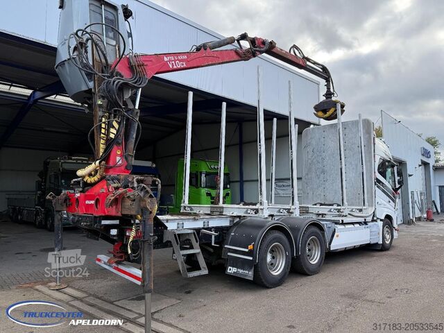 Transportador de madeira Volvo FH 650 6x4, FTG V1000X.81 Houtkraan