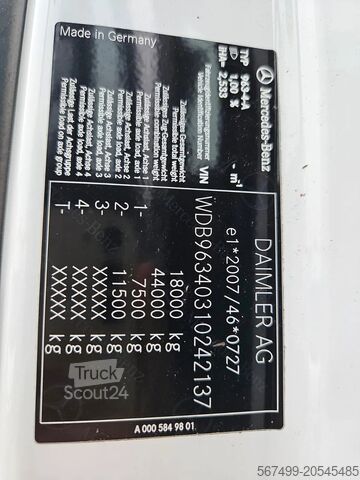 Standard-SZM Mercedes-Benz Actros 1845 Standard-BigSpace-Stand Klima-2 Units