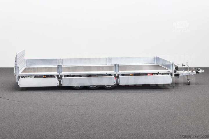 Висок товарач Brian James Trailers CONNECT 476-5522-35-3-12 | TRIDEM | ANKIPPBAR | RAMPE 550X229X30CM 3500KG HOCHLADER | SCHWARZ