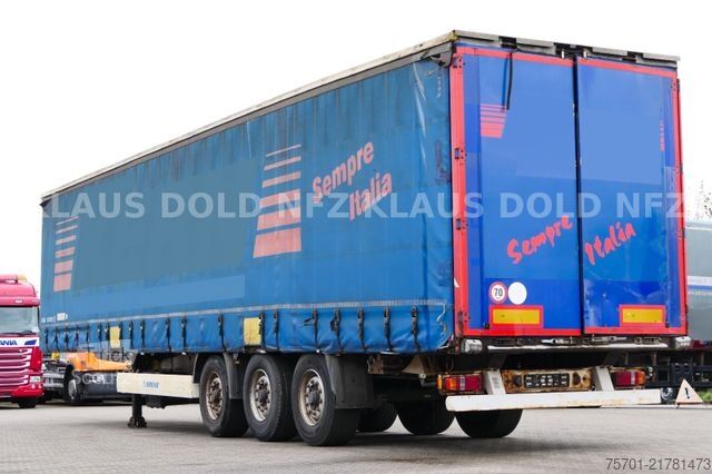 Öppen semitrailer med kapell KRONE SD Pritsche Plane Edscha BPW-Achsen
