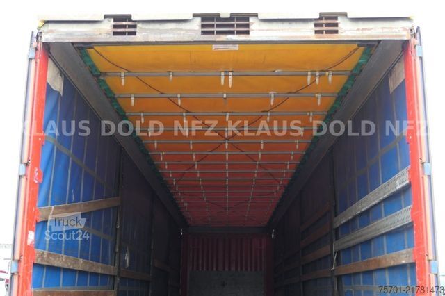 Öppen semitrailer med kapell KRONE SD Pritsche Plane Edscha BPW-Achsen