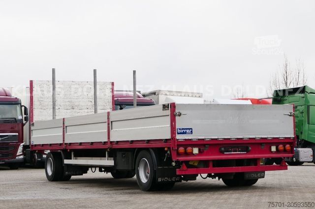 Otwarta przyczepa Birrer UE 18 Pritsche Baustoffanhänger Bordwände