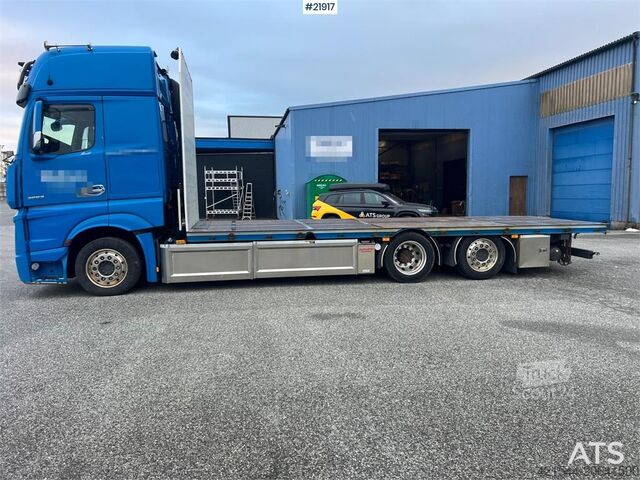 Plattform trailer Mercedes-Benz Actros 6x2 flatbed truck w/ 2012 konar 2 axle flat