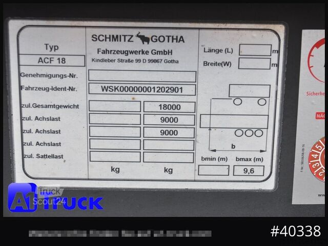 Görgős pótkocsi SCHMITZ ACF 18 Luft SAF TüV 07-2026,