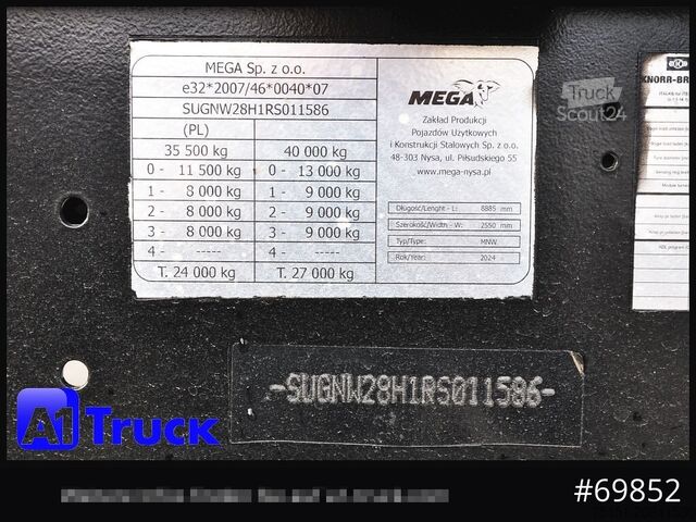 Billenős félpótkocsi REISCH Mega  28m³ Lift Stahl  SAF Hardox