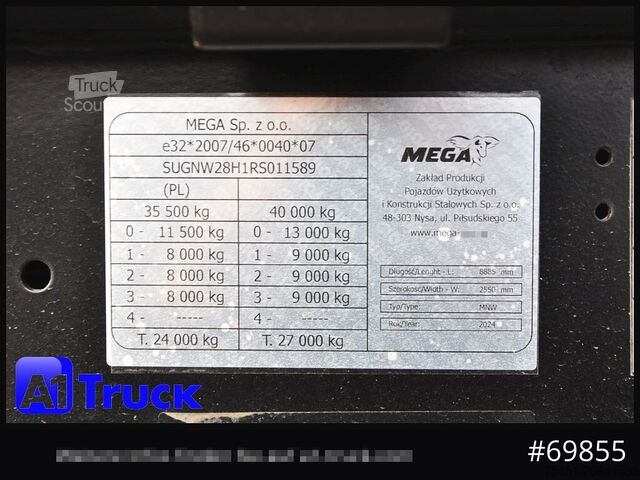 Kipper Auflieger REISCH Mega 28m³ Lift Stahl SAF Hardox