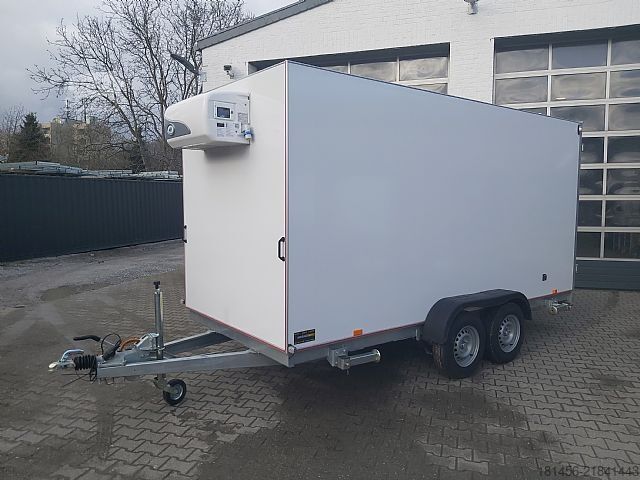 Salgs tilhenger trailershop großer Kühlkoffer 230 Volt Govi Aggregat Pluskühler für Lebensmittel verfügbar