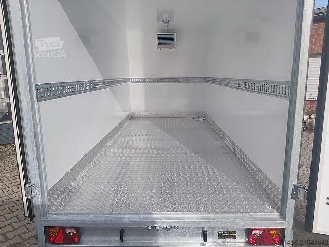 Salgs tilhenger trailershop großer Kühlkoffer 230 Volt Govi Aggregat Pluskühler für Lebensmittel verfügbar