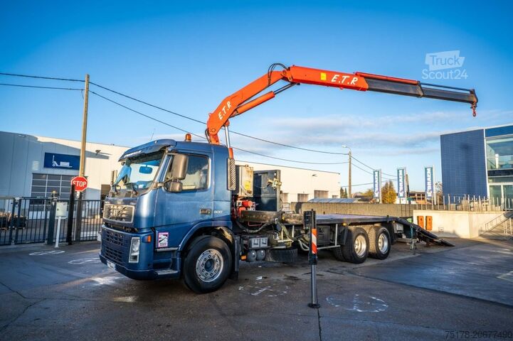 Grąžinimo transporto priemonė VOLVO FM 300-6x2+FASSI 19t/m + 2EXT