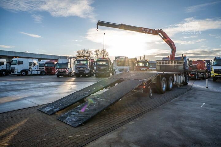 Grąžinimo transporto priemonė VOLVO FM 300-6x2+FASSI 19t/m + 2EXT